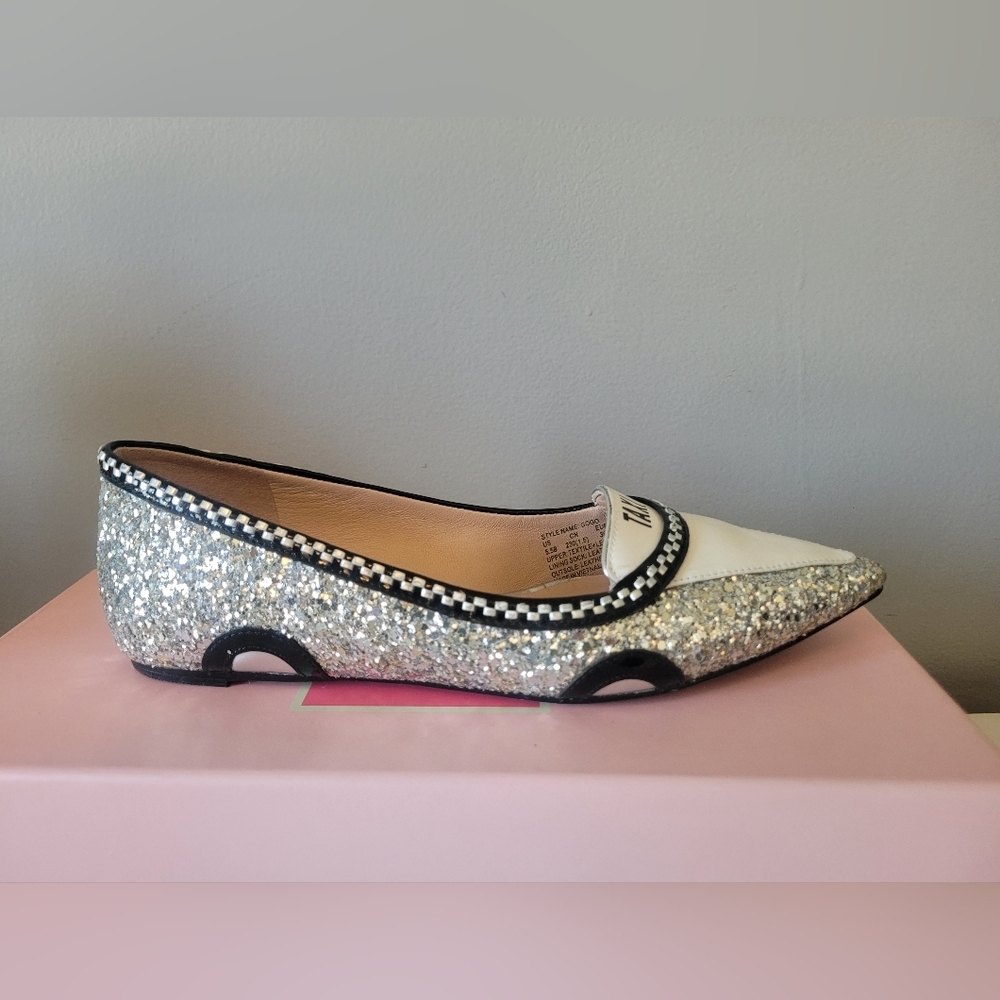 Kate Spade Gogo Glitter Taxi Flats, VGUC, Size 5.5 - Picture 9 of 13